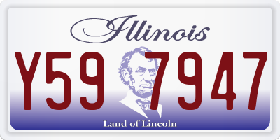 IL license plate Y597947