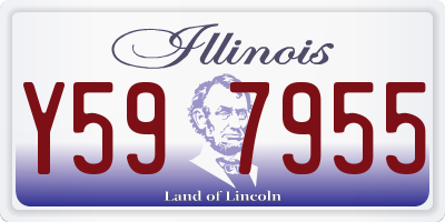 IL license plate Y597955