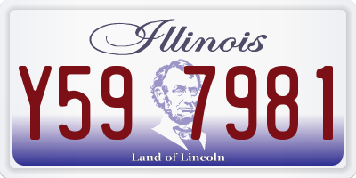 IL license plate Y597981