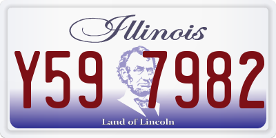 IL license plate Y597982