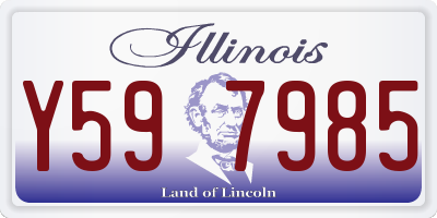 IL license plate Y597985