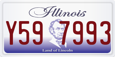 IL license plate Y597993