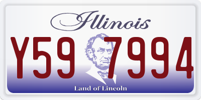 IL license plate Y597994