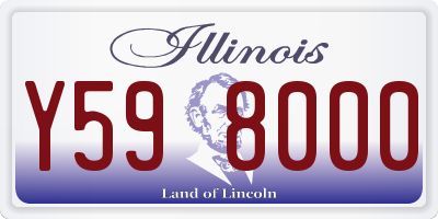 IL license plate Y598000