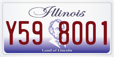 IL license plate Y598001