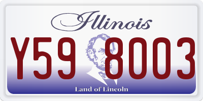 IL license plate Y598003