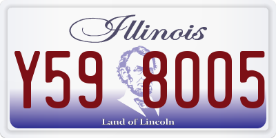 IL license plate Y598005