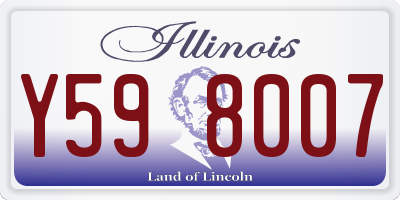 IL license plate Y598007