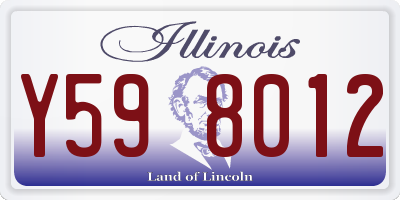 IL license plate Y598012