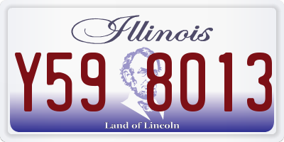 IL license plate Y598013