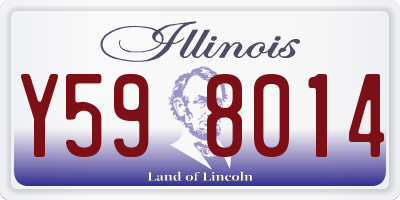 IL license plate Y598014