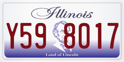 IL license plate Y598017