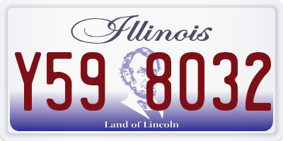 IL license plate Y598032