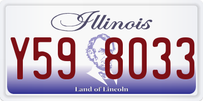 IL license plate Y598033