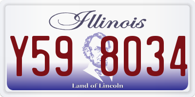 IL license plate Y598034