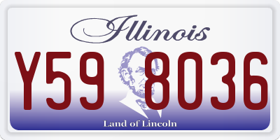 IL license plate Y598036