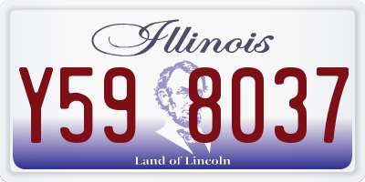 IL license plate Y598037