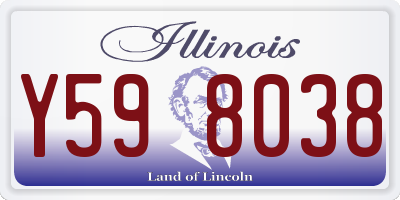 IL license plate Y598038