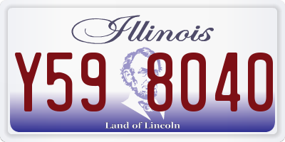 IL license plate Y598040