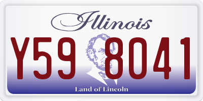 IL license plate Y598041