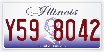 IL license plate Y598042