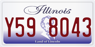 IL license plate Y598043