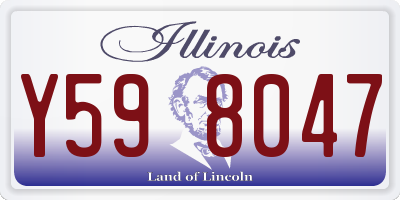IL license plate Y598047