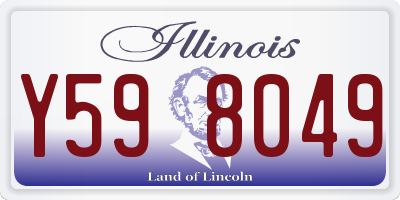 IL license plate Y598049
