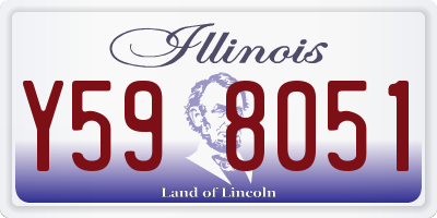 IL license plate Y598051