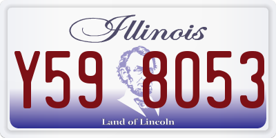IL license plate Y598053