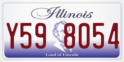 IL license plate Y598054