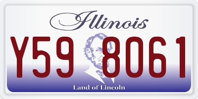 IL license plate Y598061