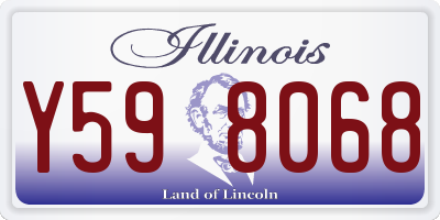 IL license plate Y598068