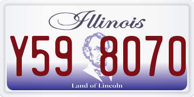 IL license plate Y598070