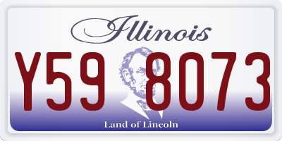 IL license plate Y598073