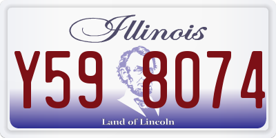 IL license plate Y598074