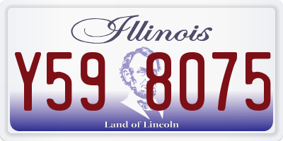 IL license plate Y598075