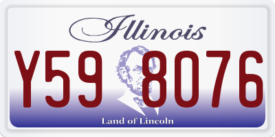 IL license plate Y598076