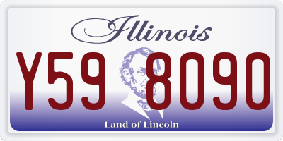 IL license plate Y598090