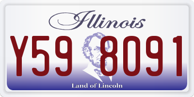 IL license plate Y598091