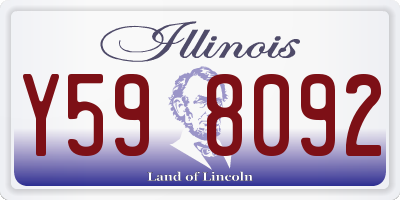 IL license plate Y598092