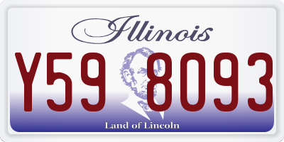 IL license plate Y598093