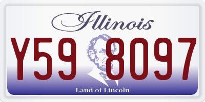 IL license plate Y598097