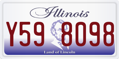 IL license plate Y598098