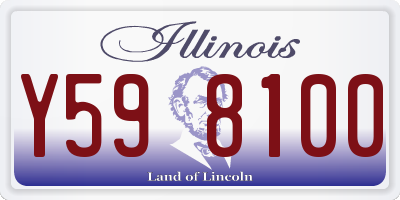 IL license plate Y598100