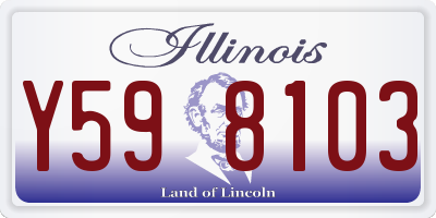 IL license plate Y598103