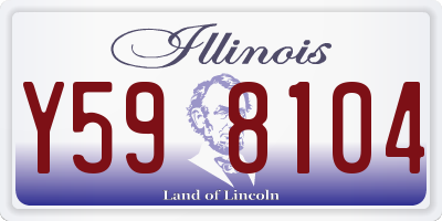 IL license plate Y598104