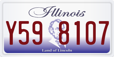 IL license plate Y598107
