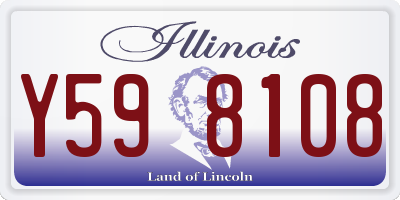 IL license plate Y598108