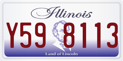 IL license plate Y598113